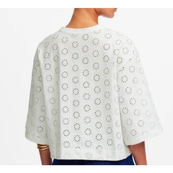 Madewell Embroidered Wide-Sleeve Boxy Tee Size XXS NWT - Picture 4 of 6
